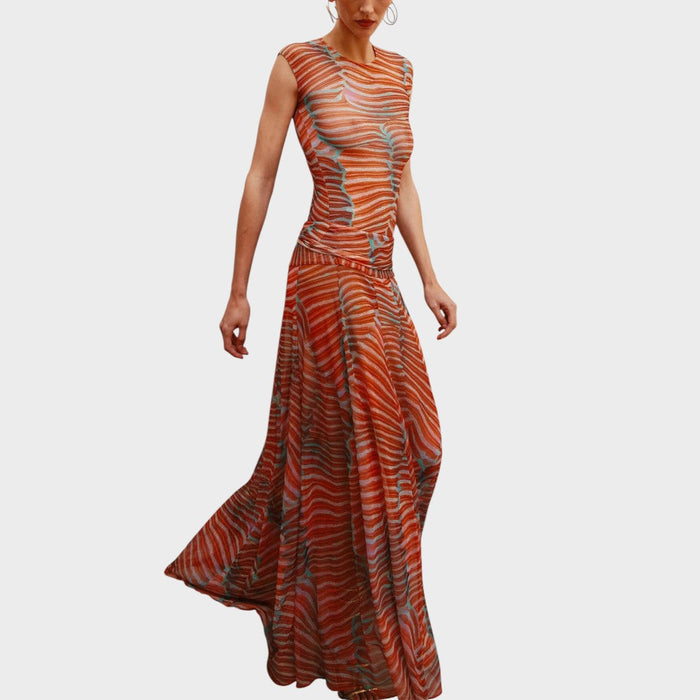 Iracema | Vestido Elegante com Saia Comprida