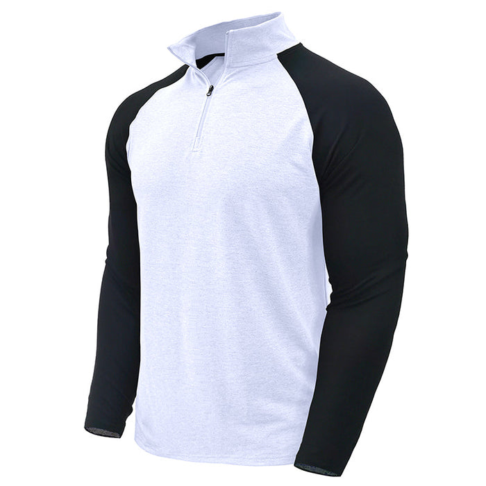 Pullover de algodão com gola subida