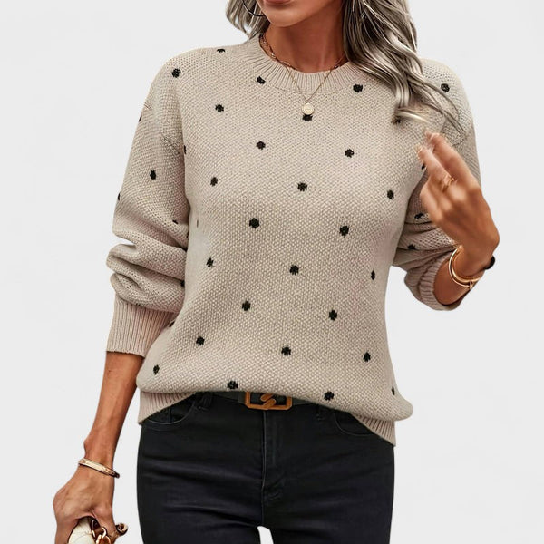 Otília | Camisola de malha com bolinhas
