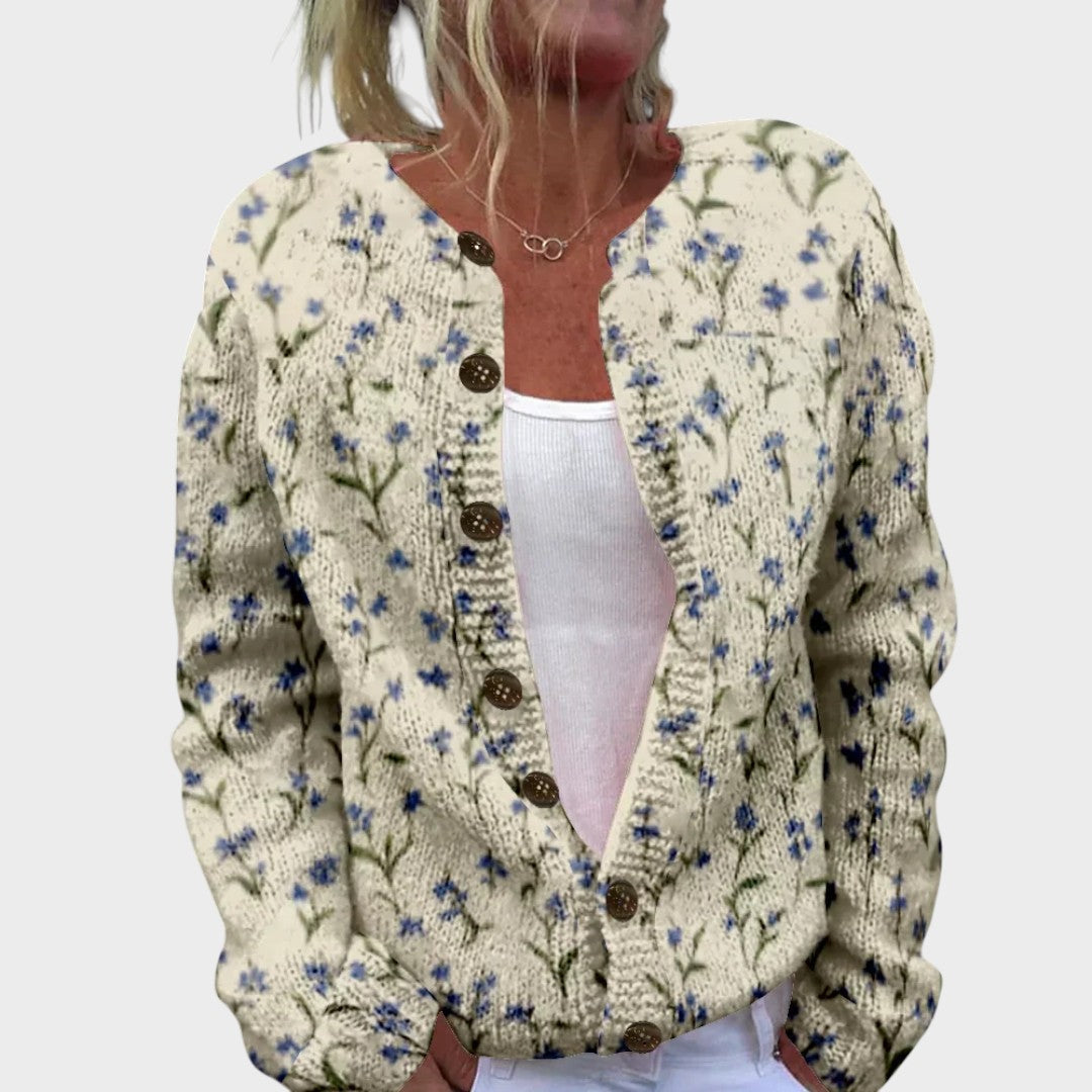 Sónia | Cardigan Floral de Outono