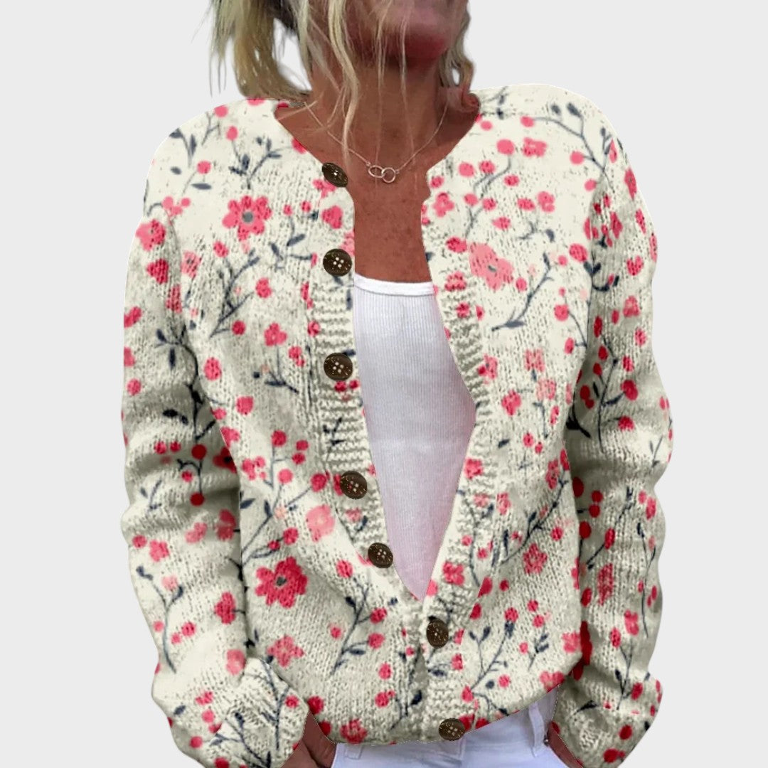 Sónia | Cardigan Floral de Outono