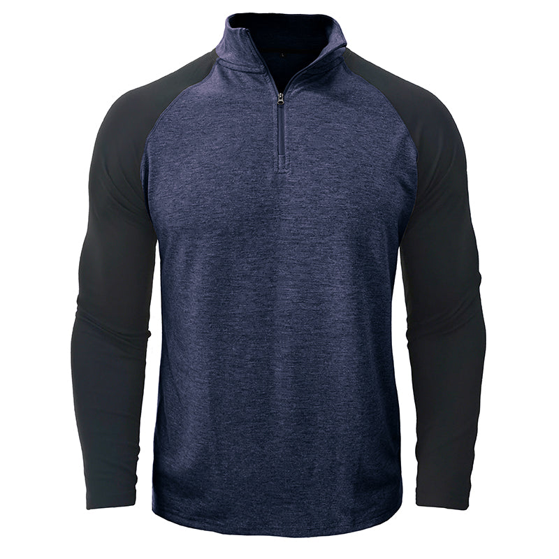 Pullover de algodão com gola subida
