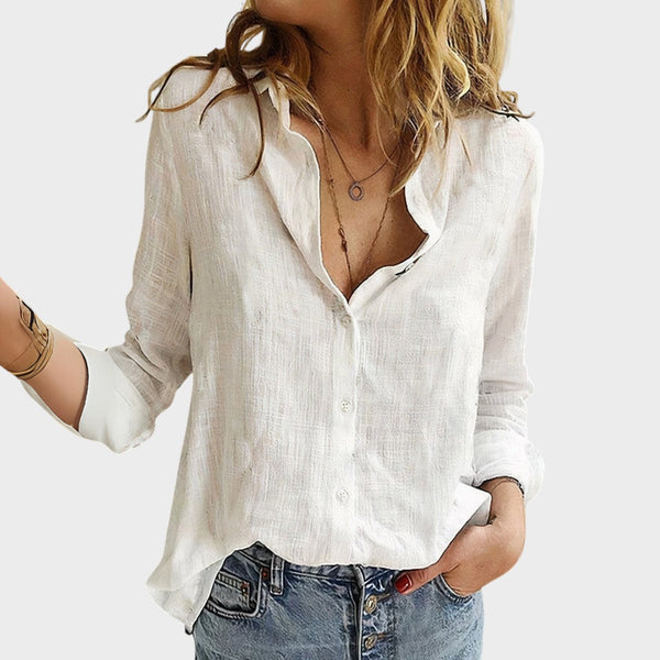 Rosália | Blusa artesanal em linho natural