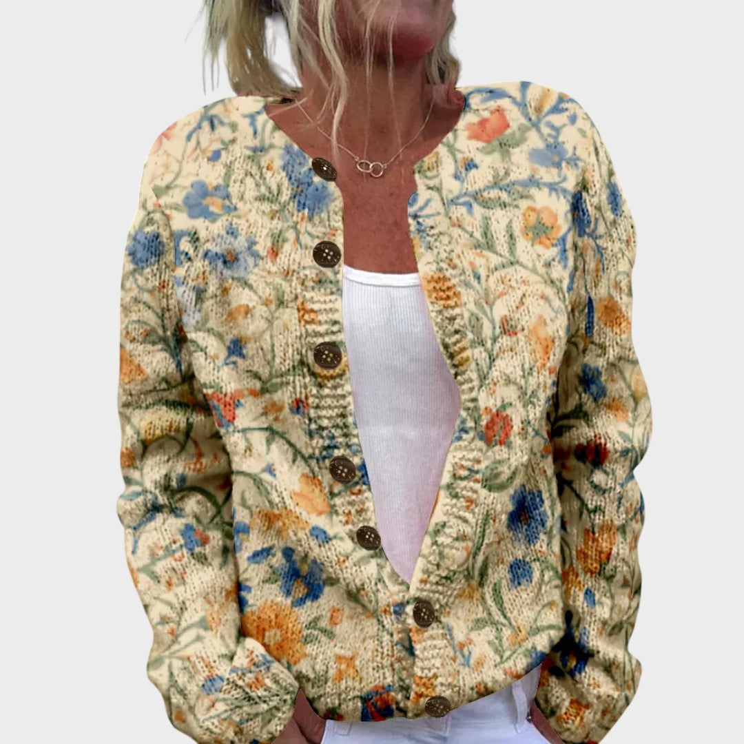 Sónia | Cardigan Floral de Outono