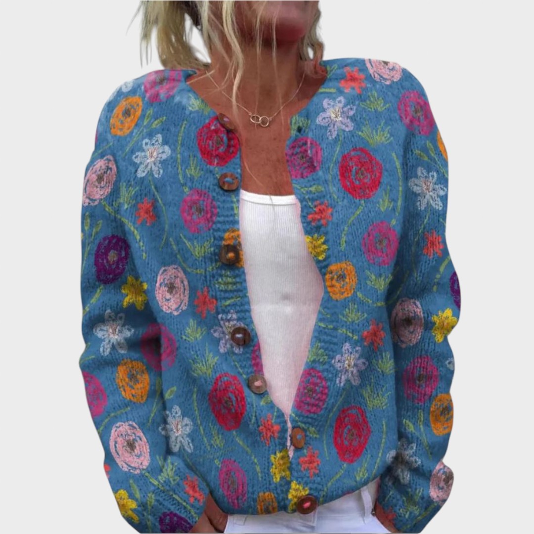 Sónia | Cardigan Floral de Outono