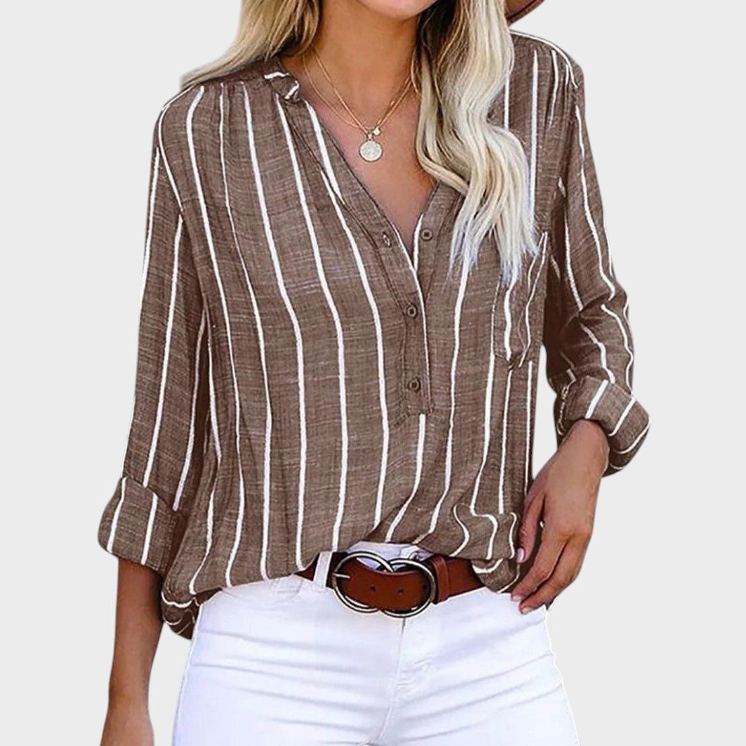 Albertine | Blusa artesanal com riscas