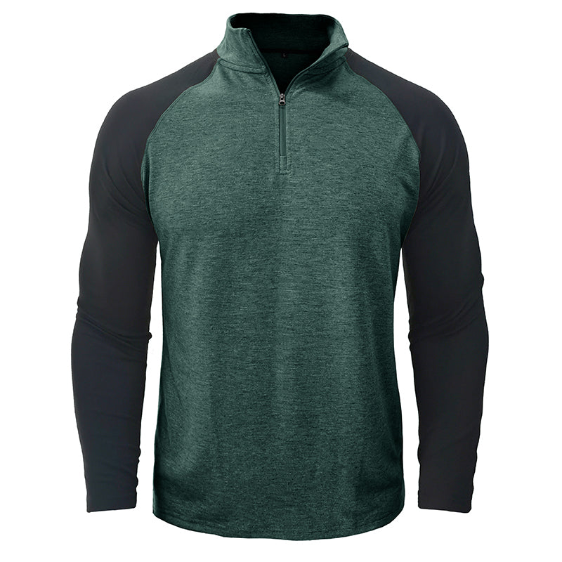 Pullover de algodão com gola subida