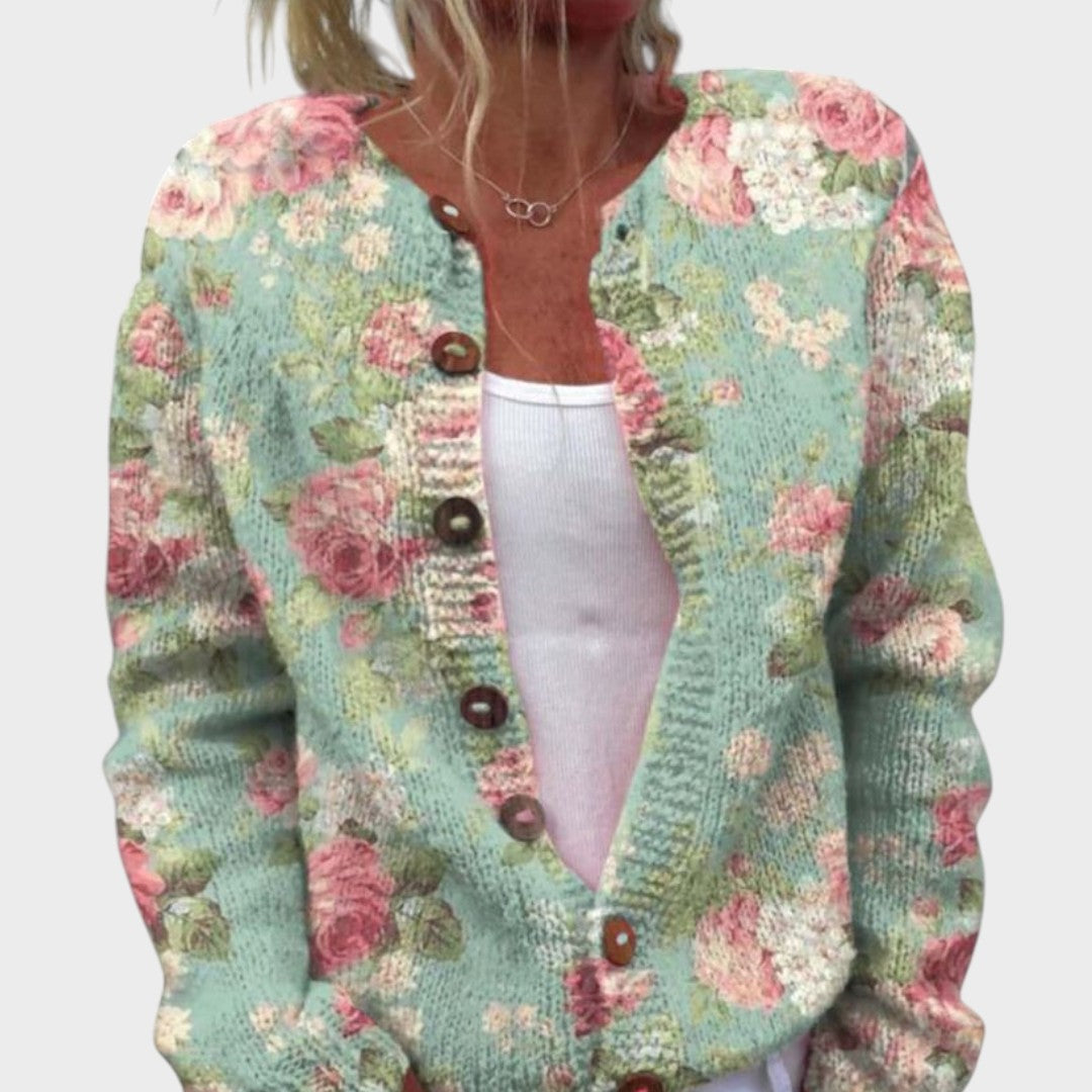 Sónia | Cardigan Floral de Outono