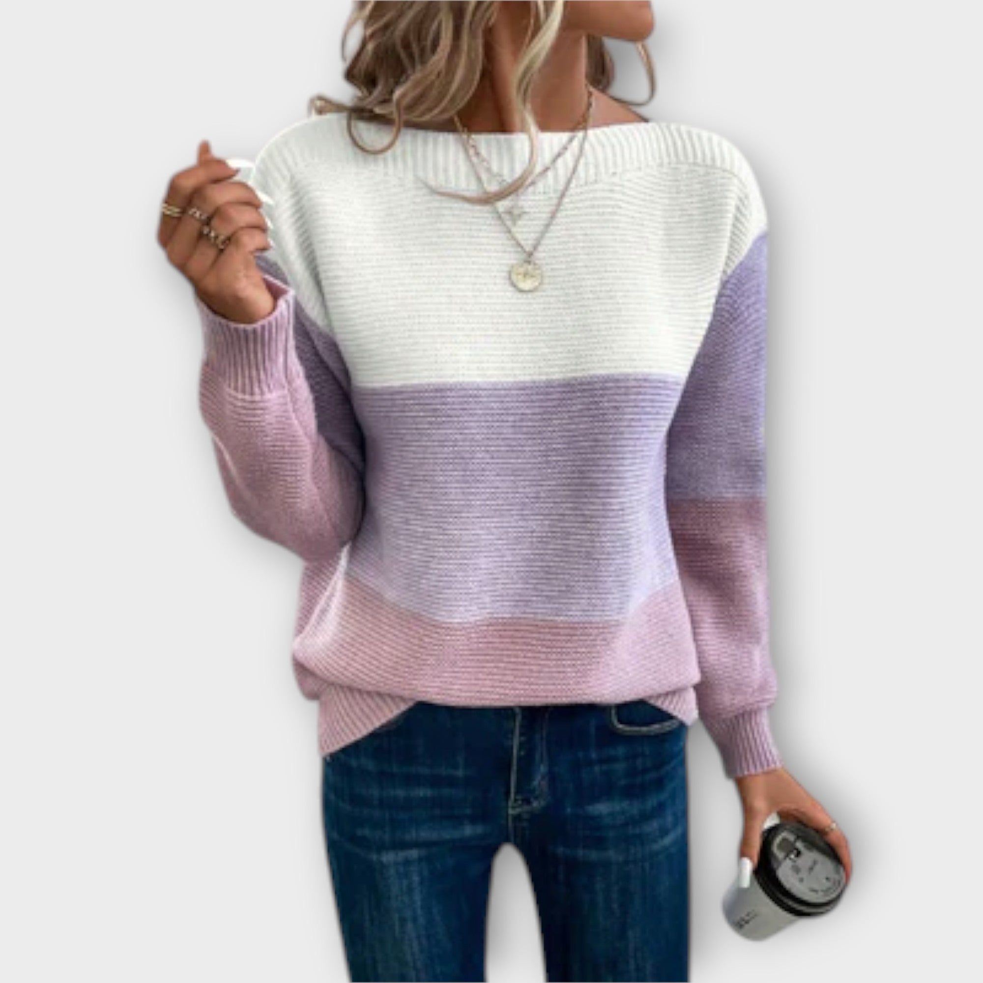 Salvina | Elegante camisola tricolor