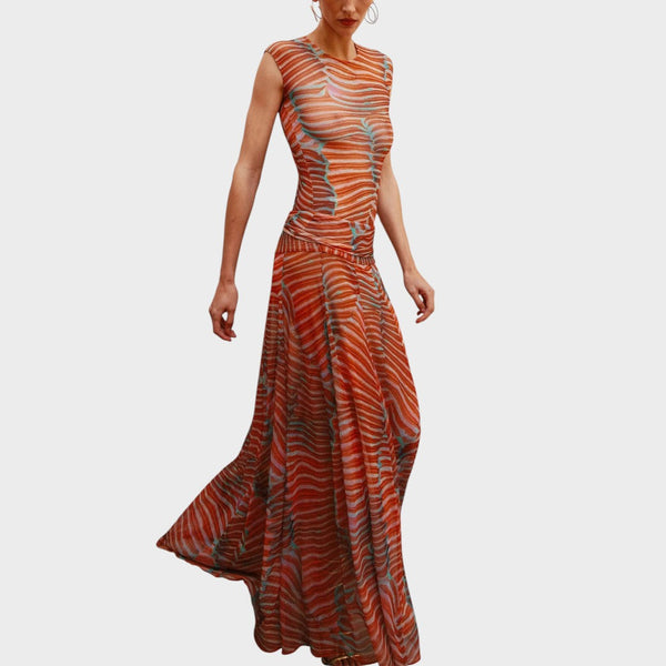 Iracema | Vestido Elegante com Saia Comprida