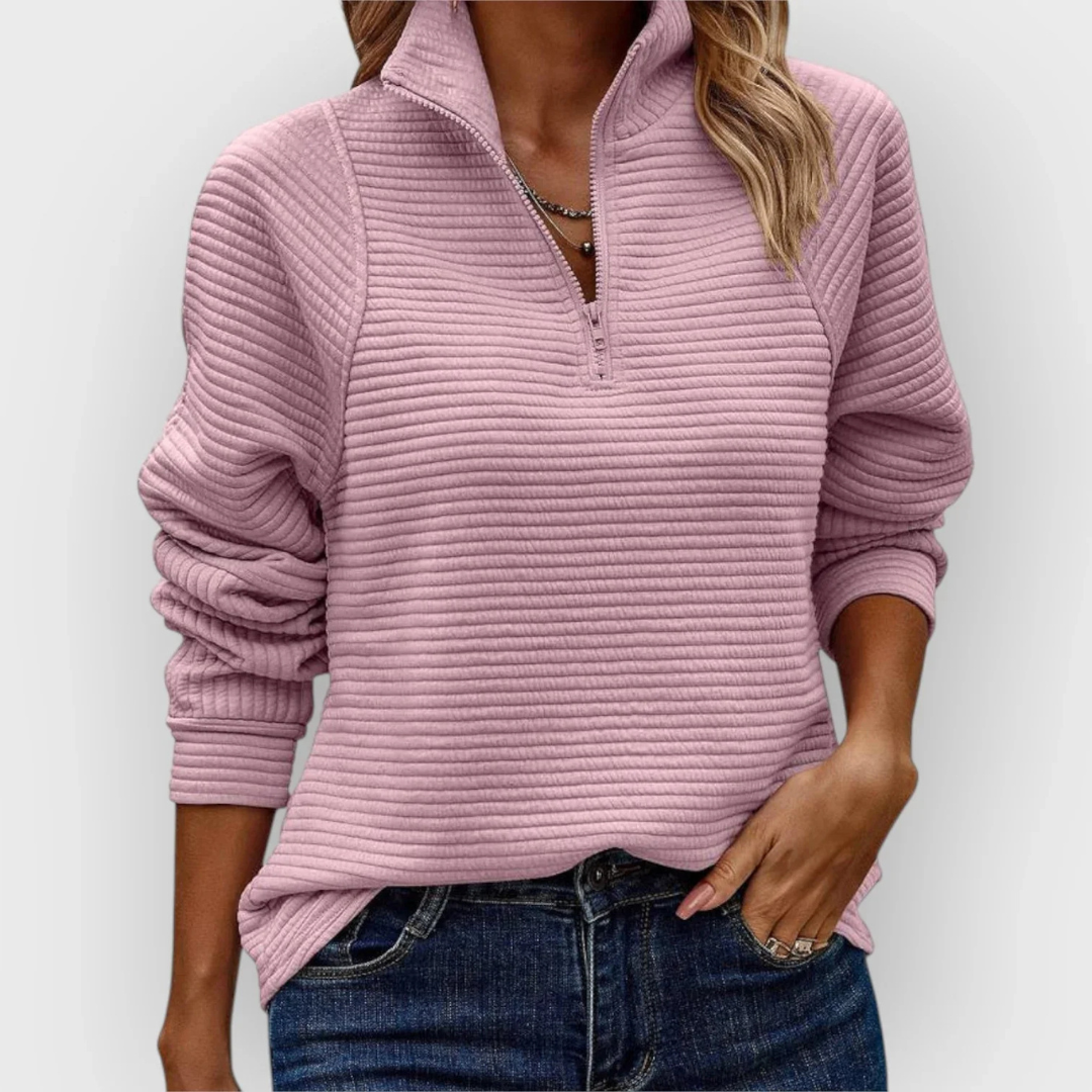 Nídia | Camisola elegante com meio fecho