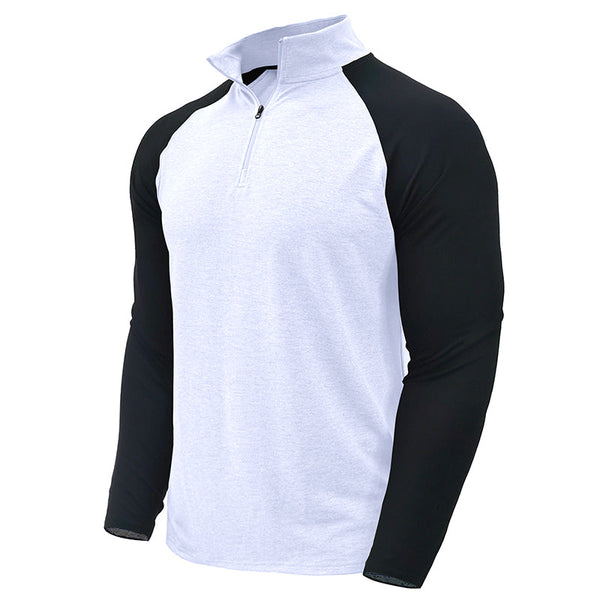 Pullover de algodão com gola subida