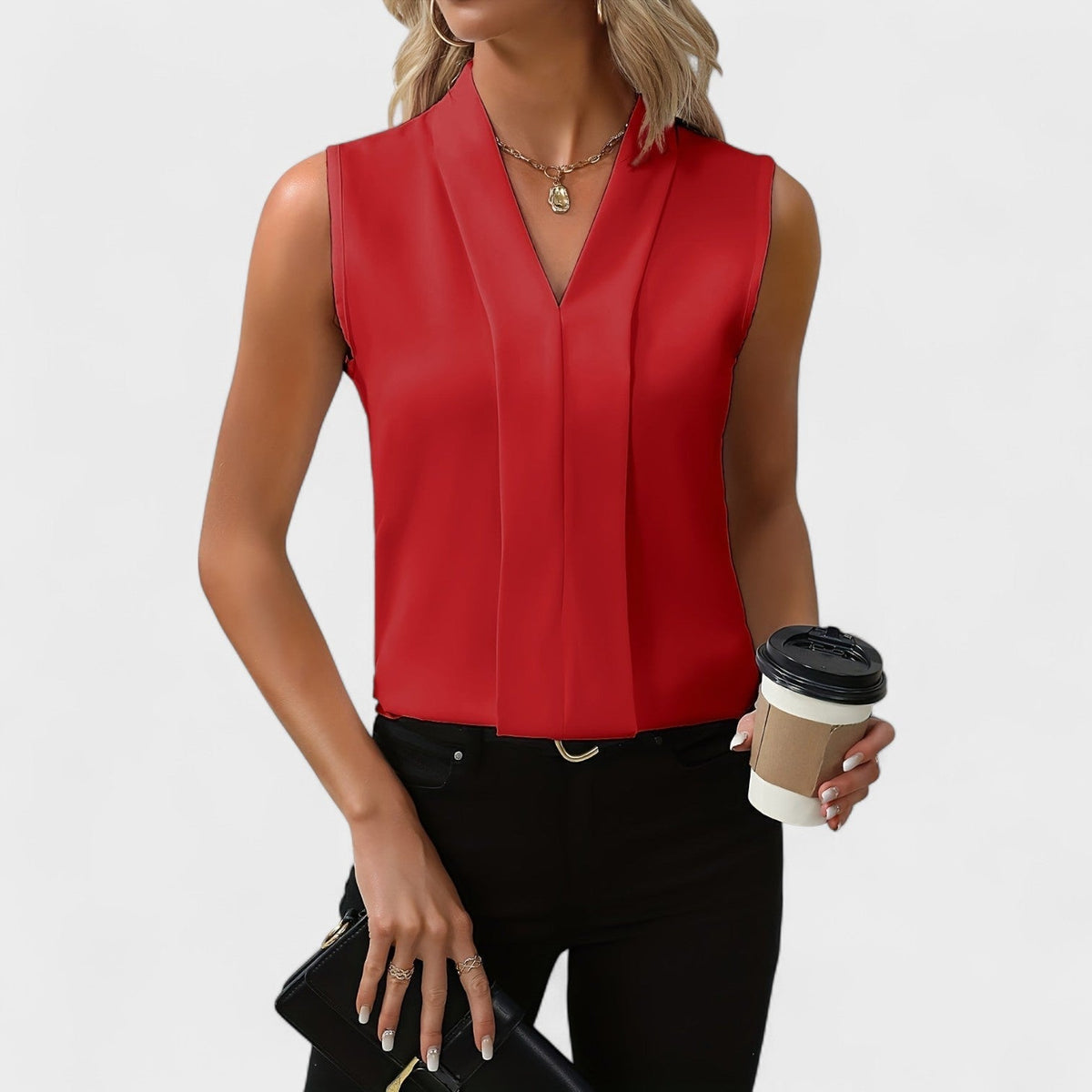 Salomé | Blusa sem mangas com decote em V