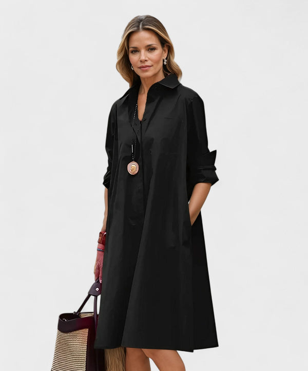 Sidónia | Vestido Preto com Bolsos