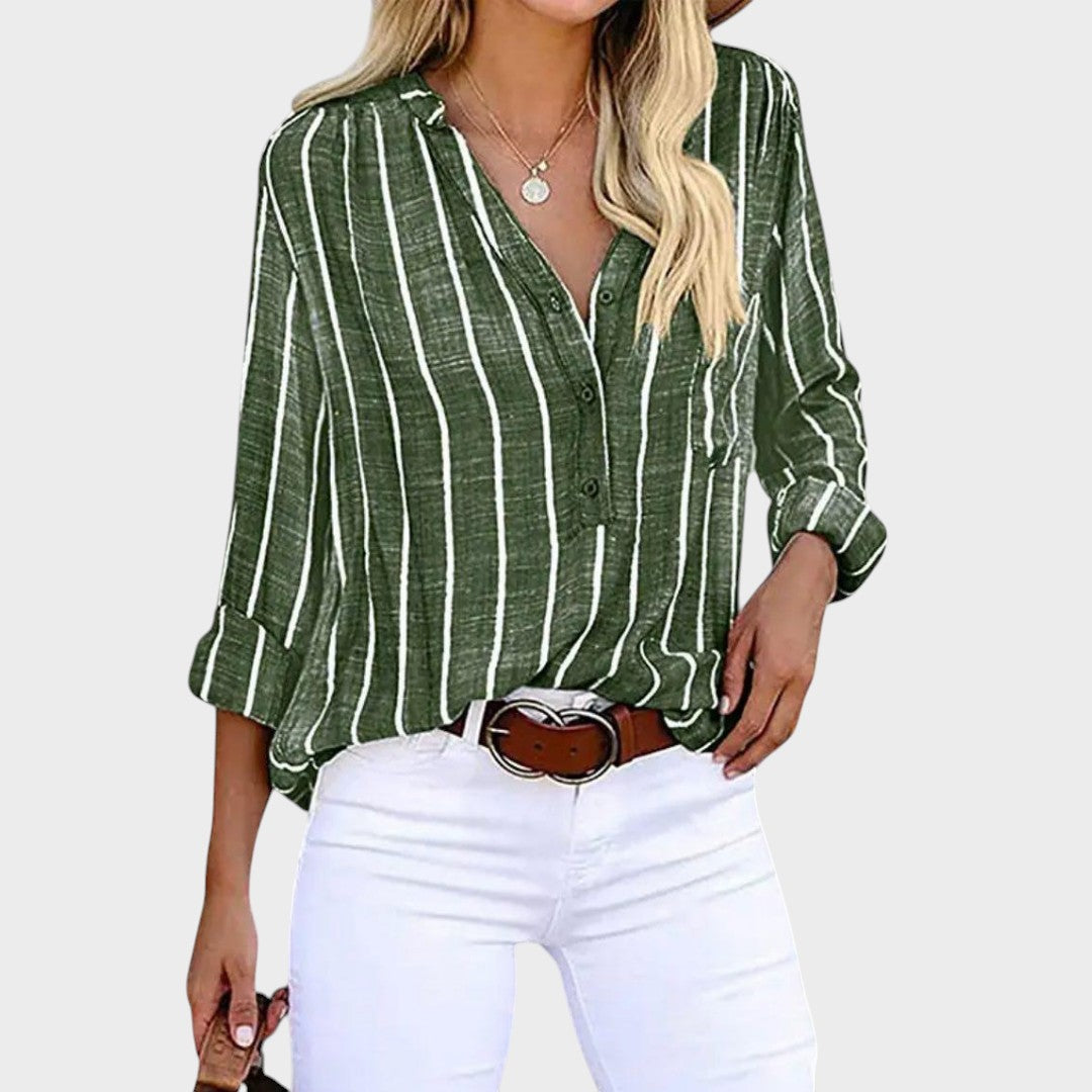 Albertine | Blusa artesanal com riscas