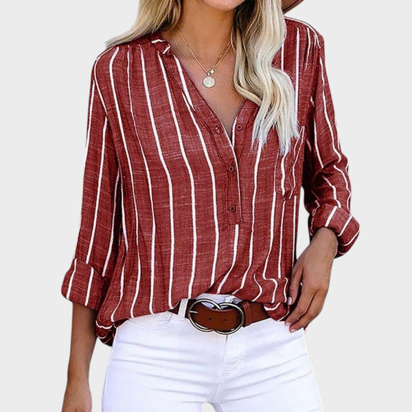 Albertine | Blusa artesanal com riscas
