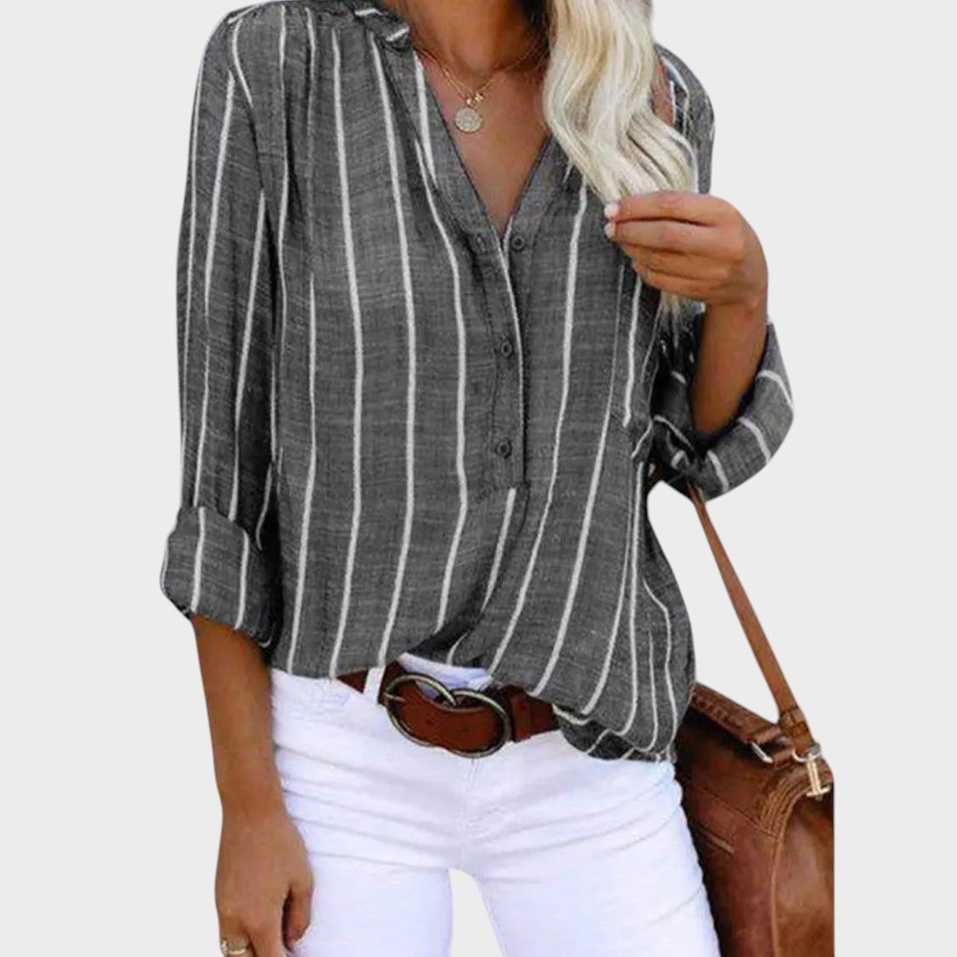 Albertine | Blusa artesanal com riscas