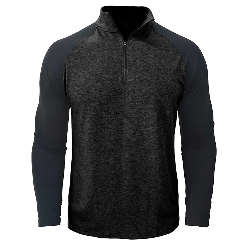 Pullover de algodão com gola subida