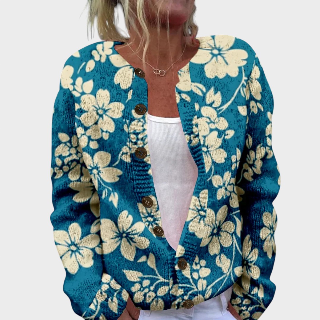 Sónia | Cardigan Floral de Outono