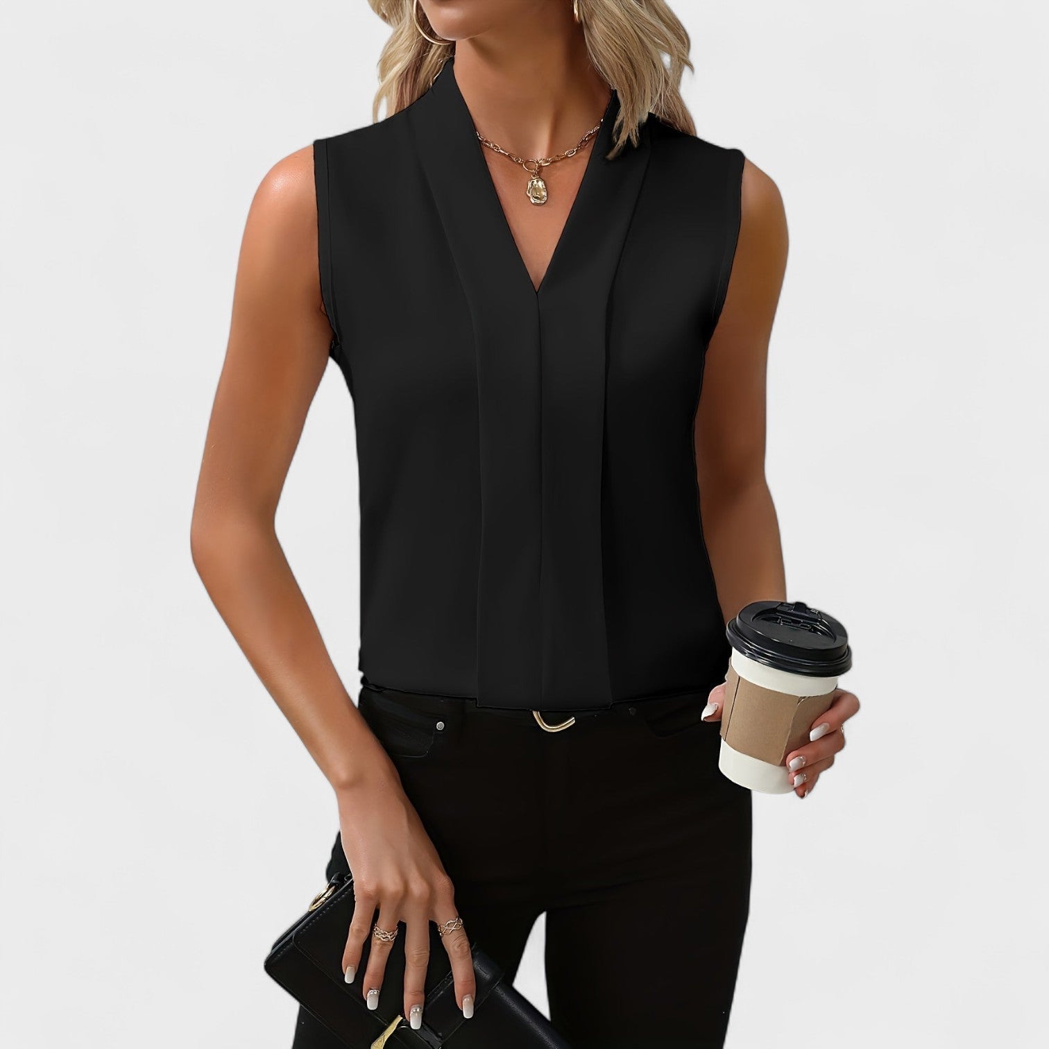 Salomé | Blusa sem mangas com decote em V