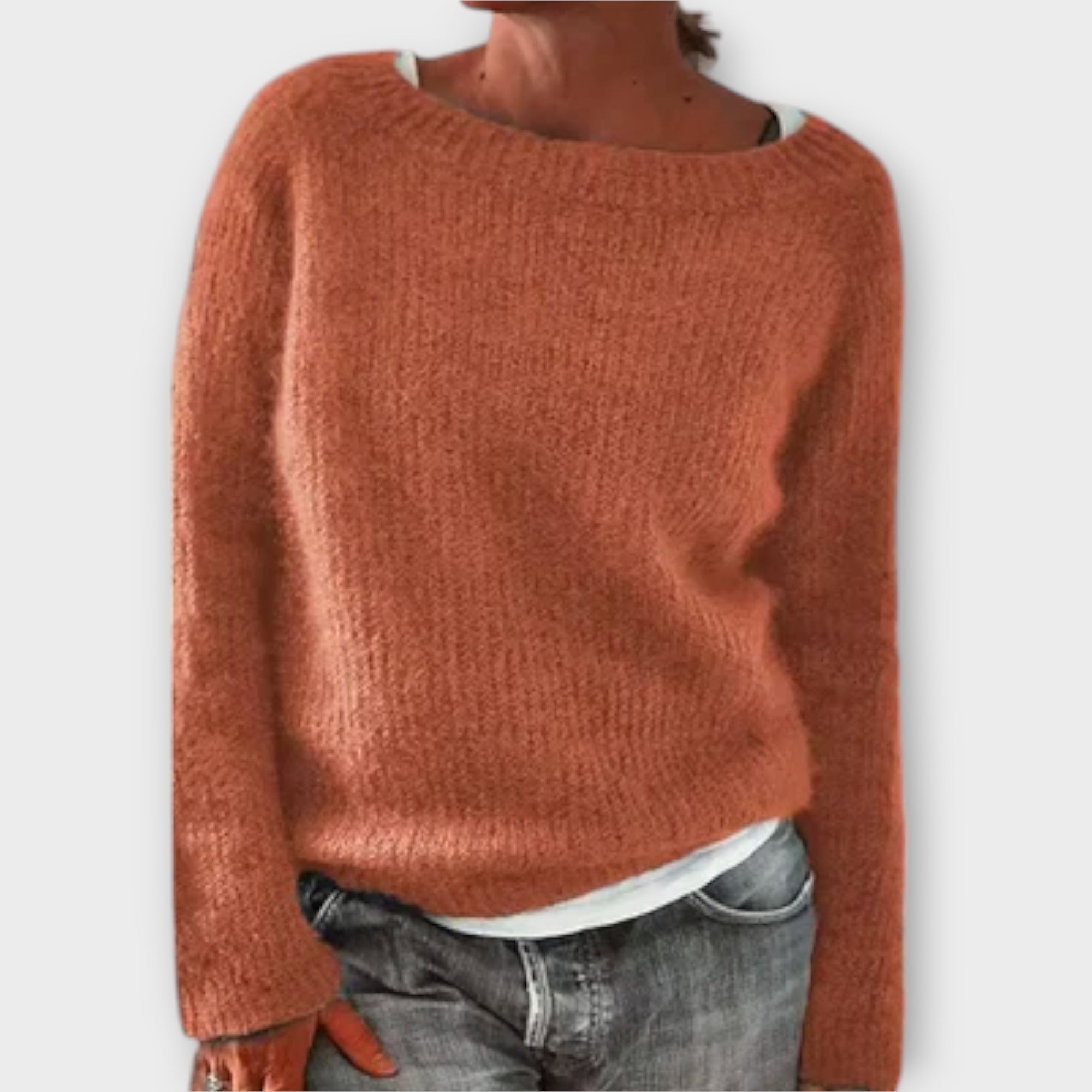 Nídia | camisola de malha de cor única