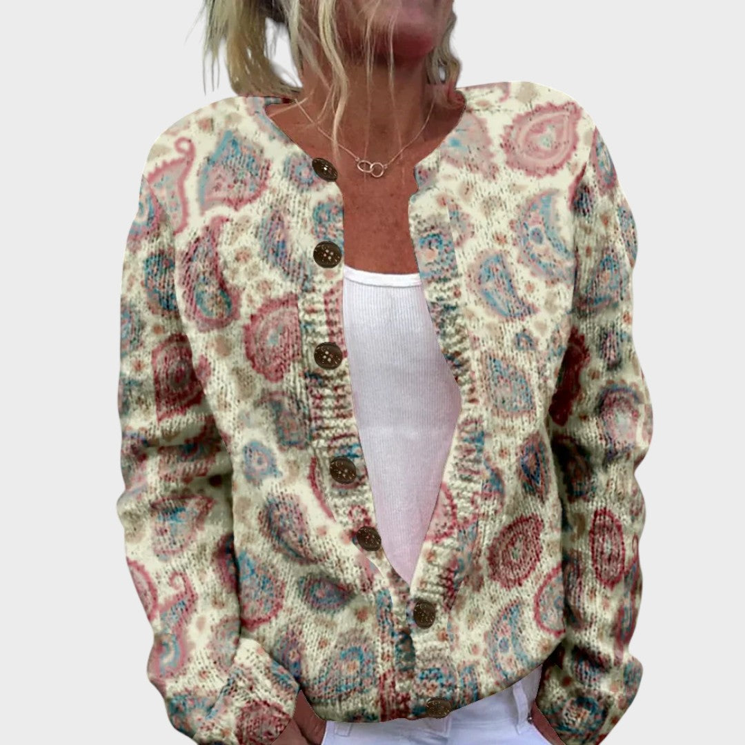 Sónia | Cardigan Floral de Outono