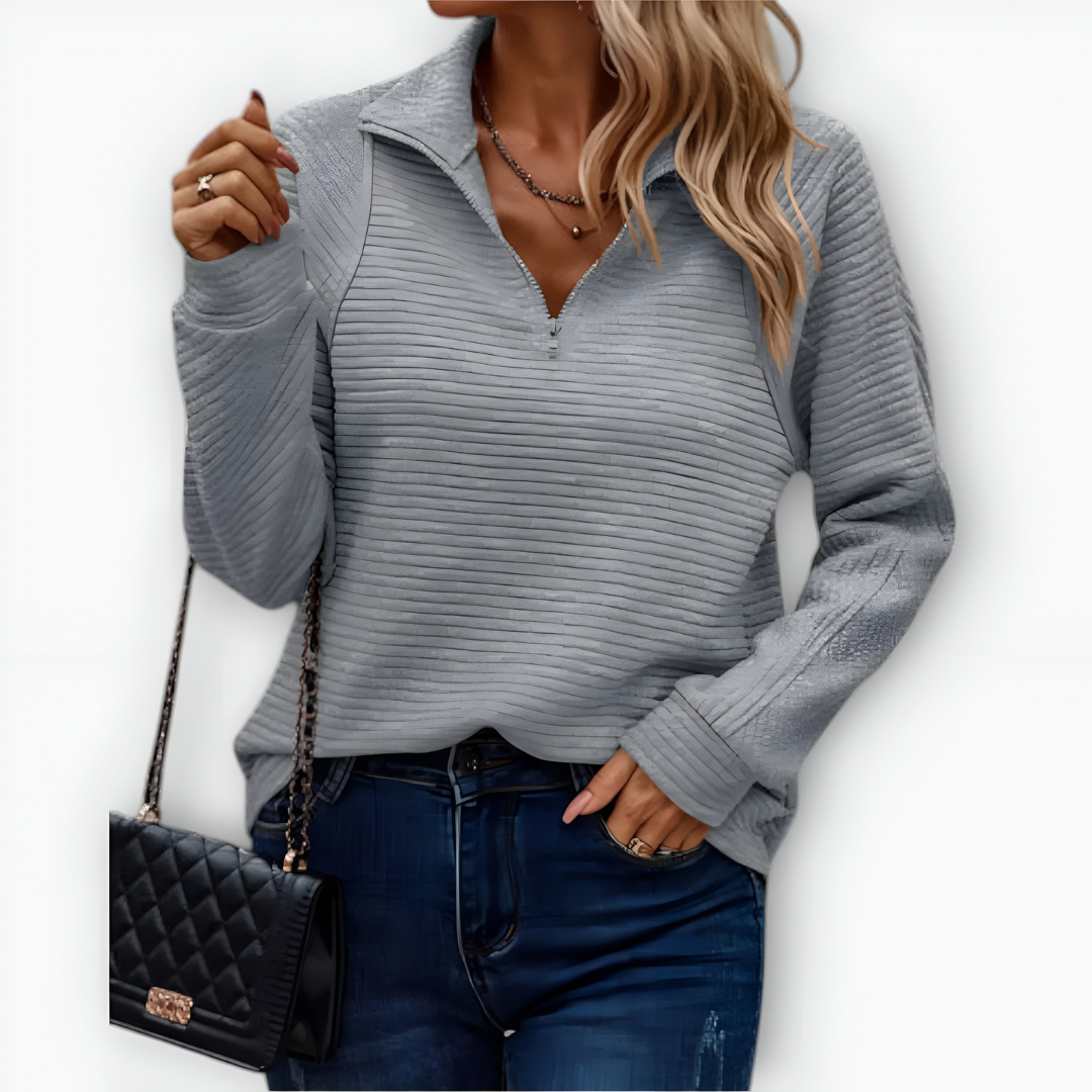 Nídia | Camisola elegante com meio fecho