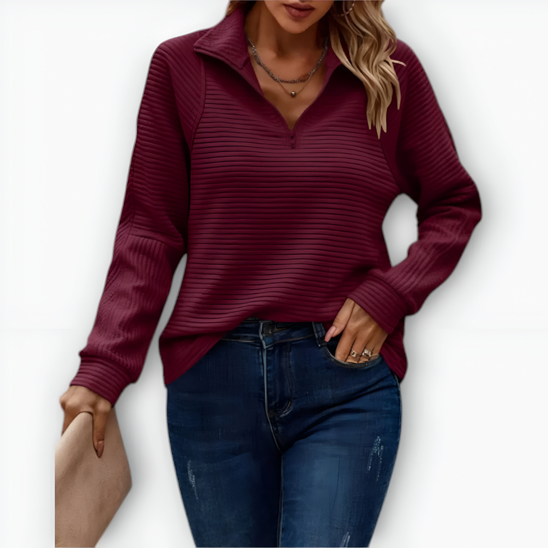 Nídia | Camisola elegante com meio fecho