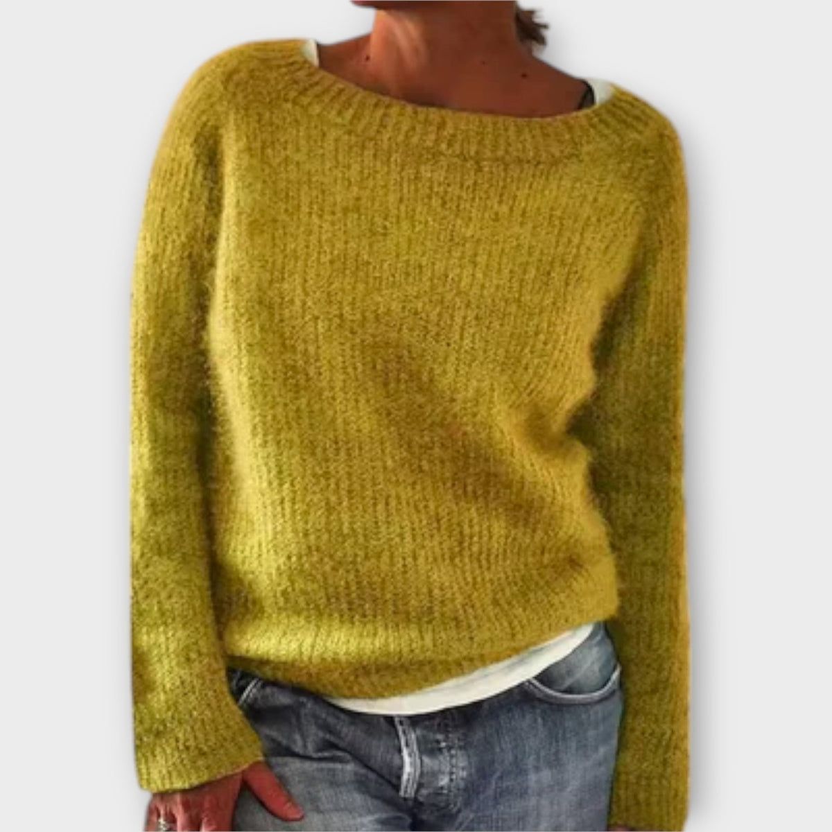 Nídia | camisola de malha de cor única