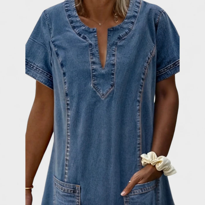 Salomé | Vestido em ganga suave