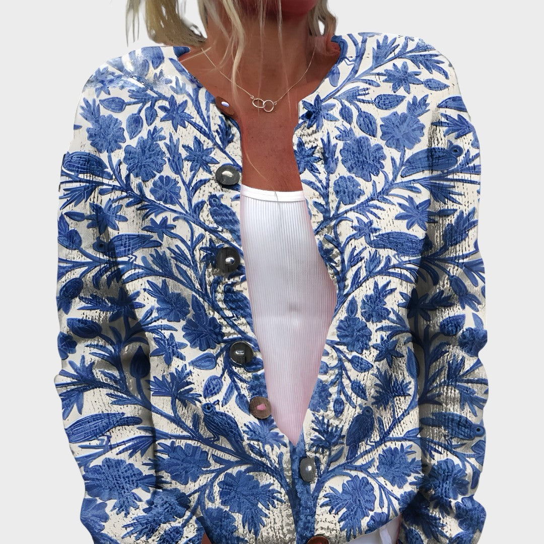 Sónia | Cardigan Floral de Outono