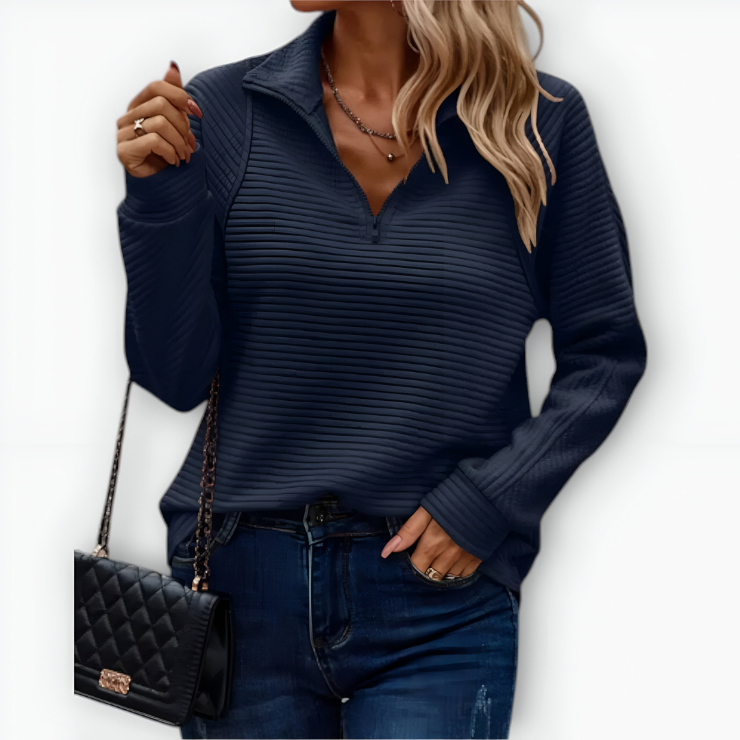 Nídia | Camisola elegante com meio fecho