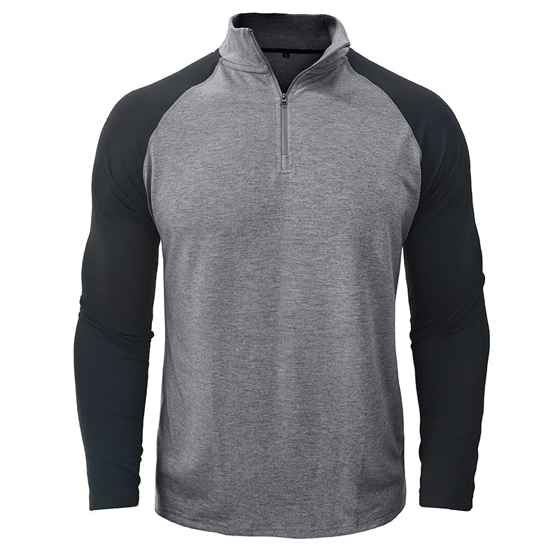 Pullover de algodão com gola subida