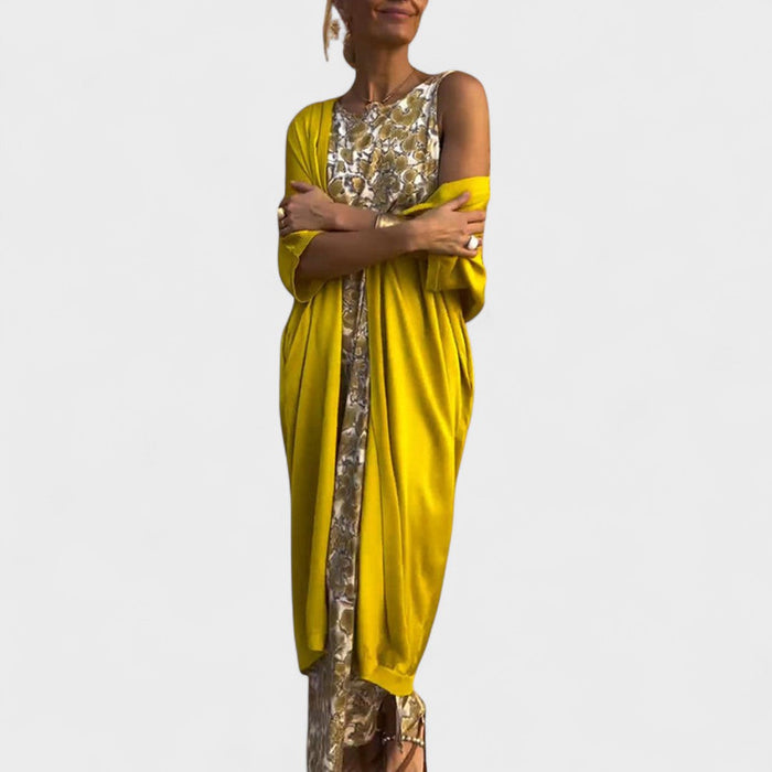 Nélia | Vestido Elegante Com Colete