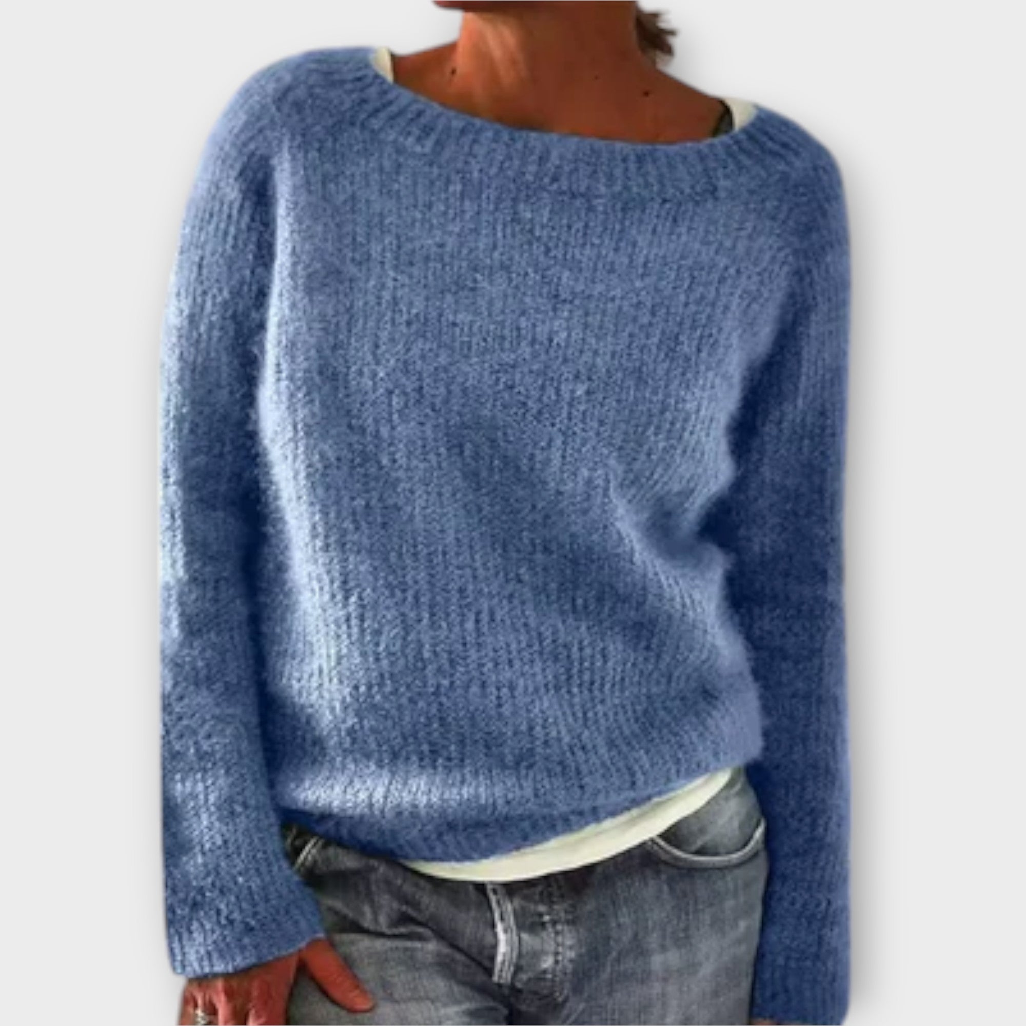 Nídia | camisola de malha de cor única