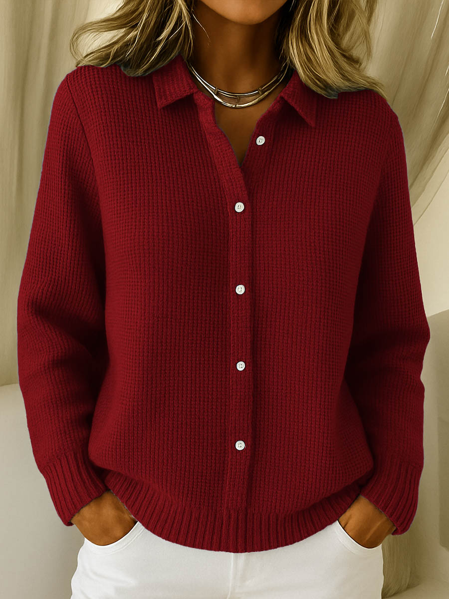 Efigénia | Clássico Cardigan de Malha com Botões