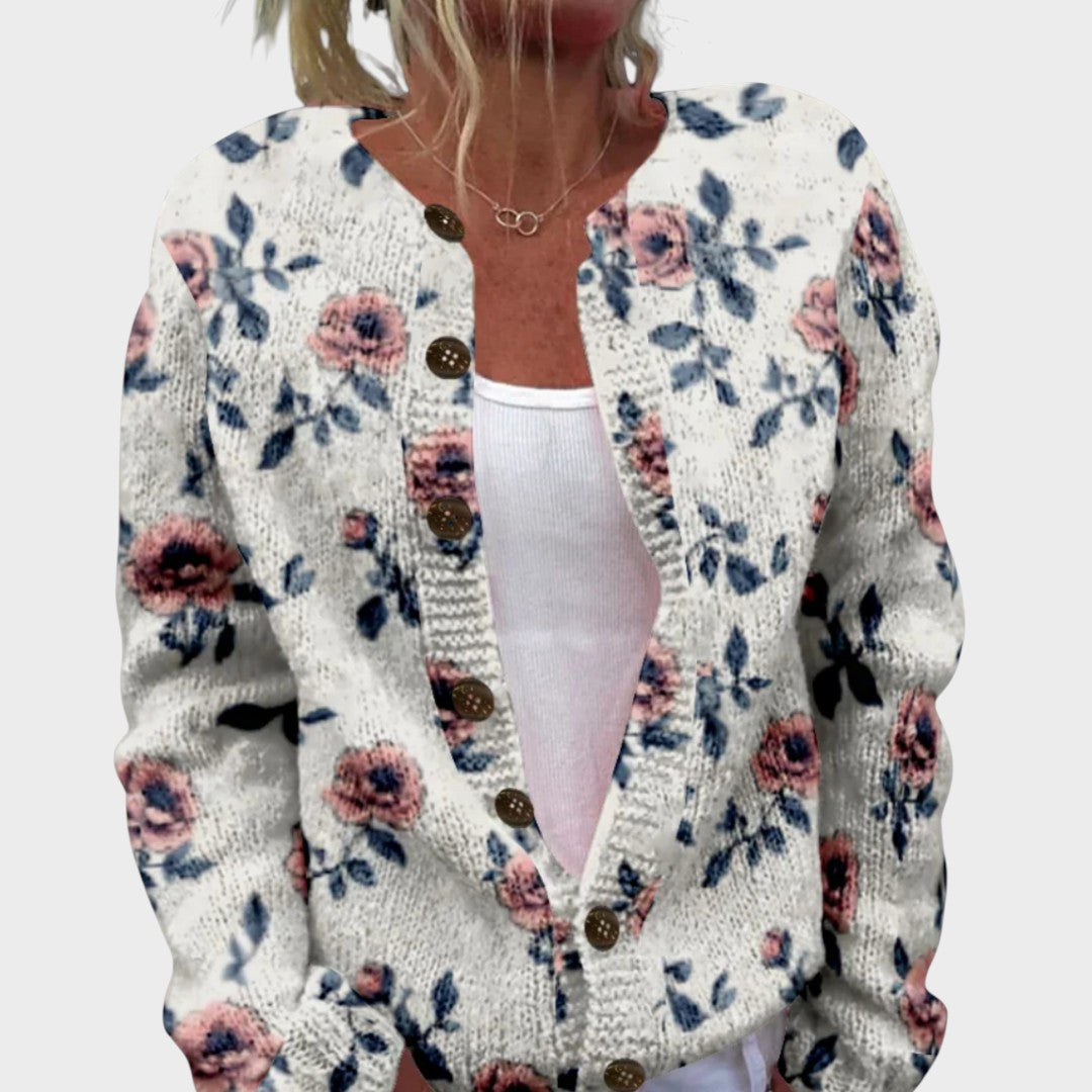 Sónia | Cardigan Floral de Outono