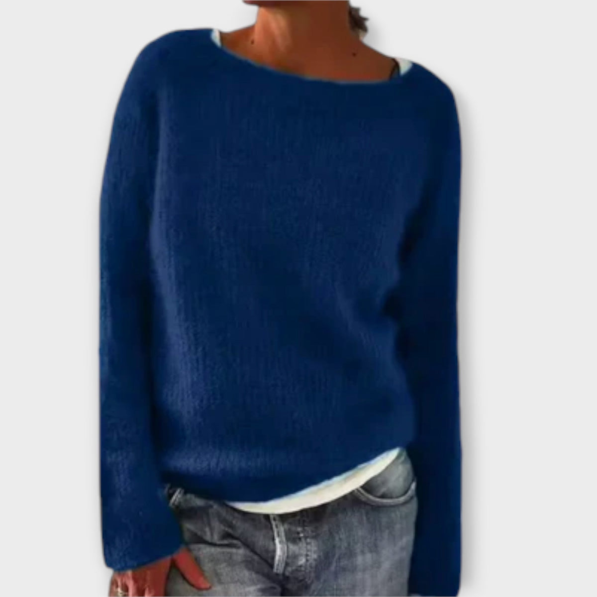 Nídia | camisola de malha de cor única