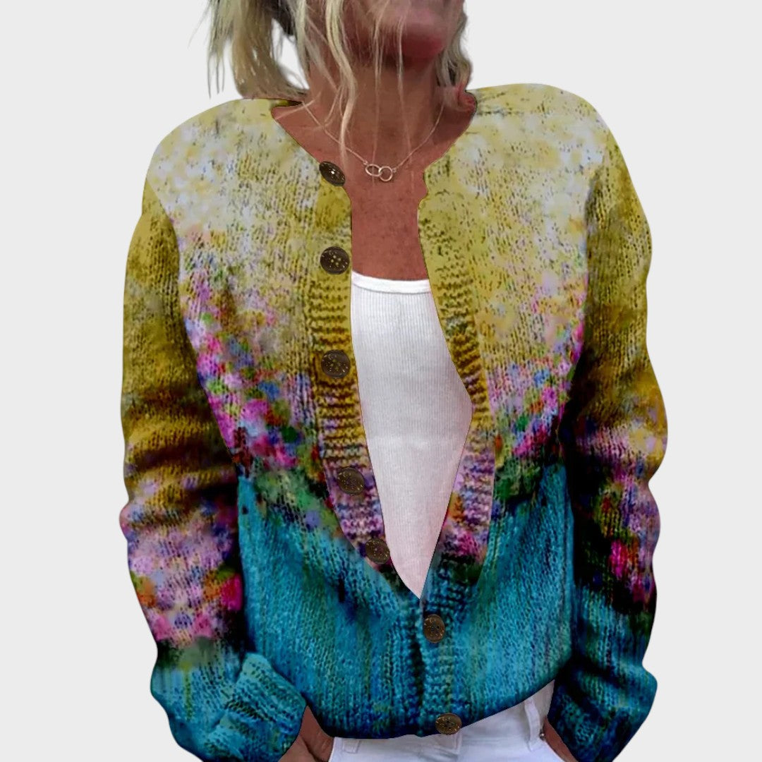 Sónia | Cardigan Floral de Outono