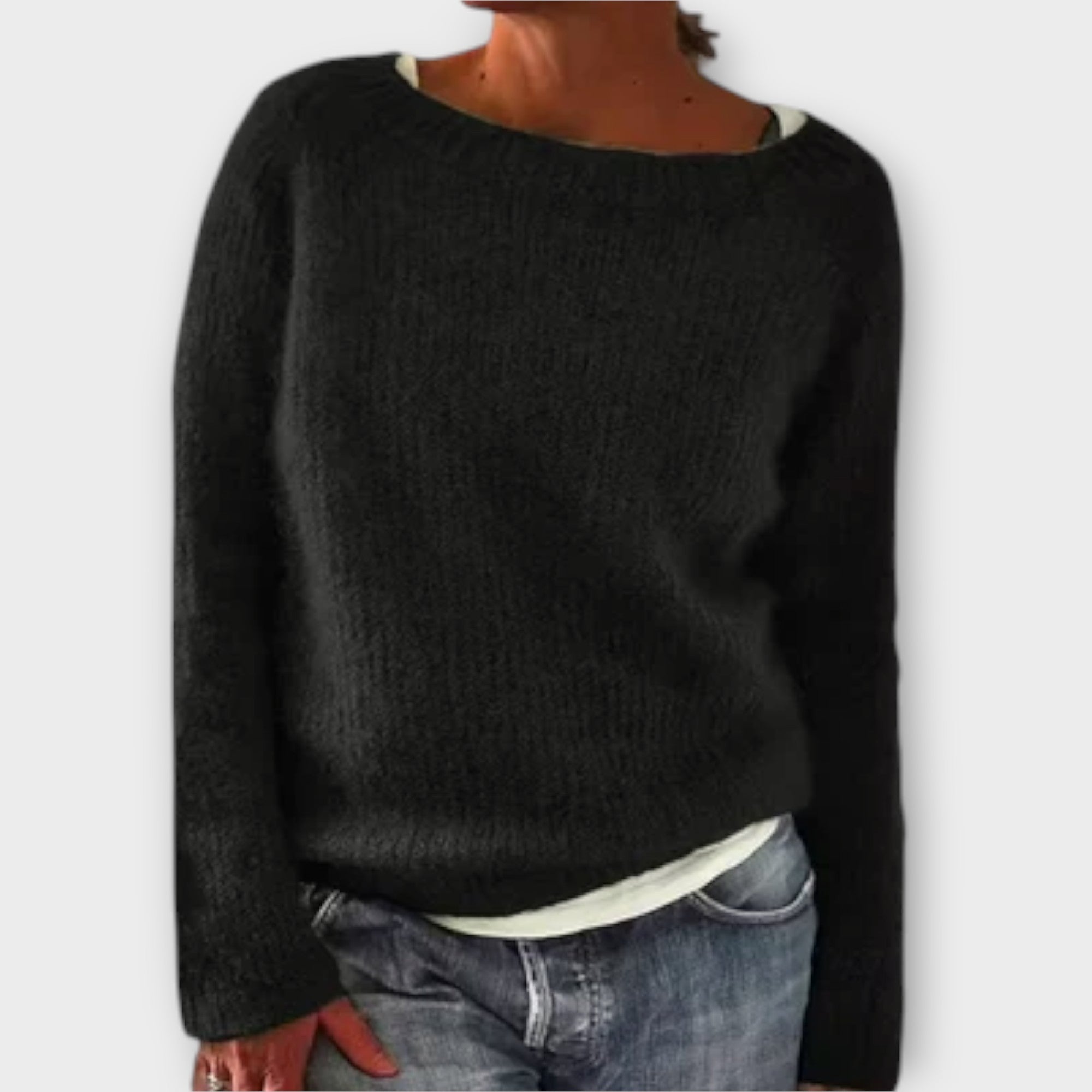 Nídia | camisola de malha de cor única