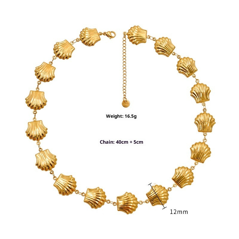 Rufina | Pulseira Dourada com Conchas