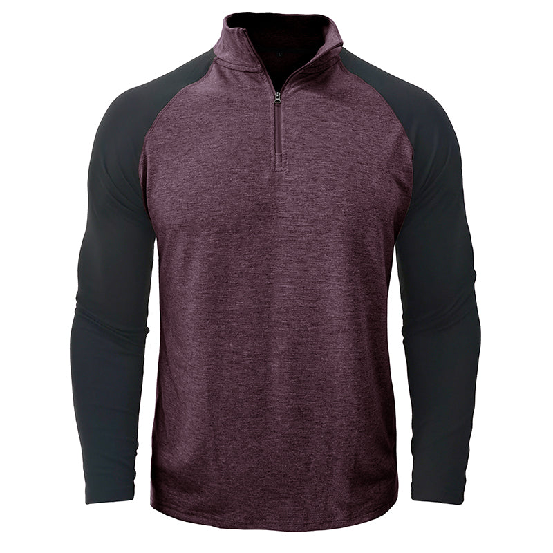 Pullover de algodão com gola subida
