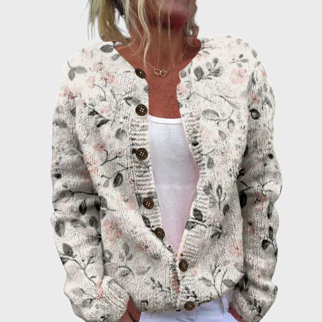 Sónia | Cardigan Floral de Outono