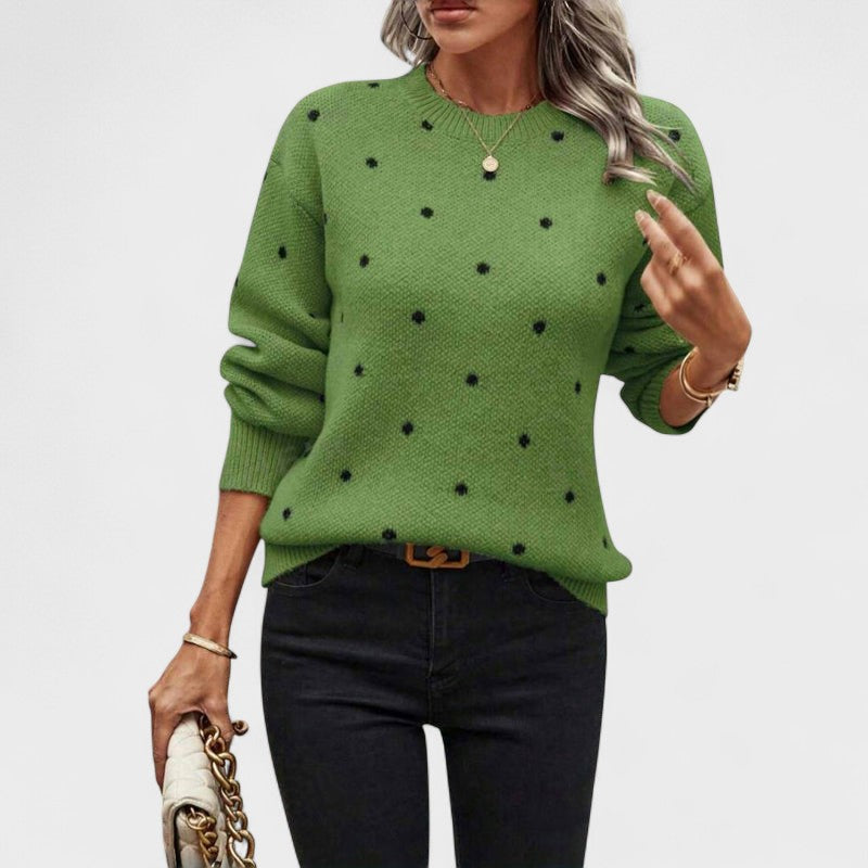 Otília | Camisola de malha com bolinhas