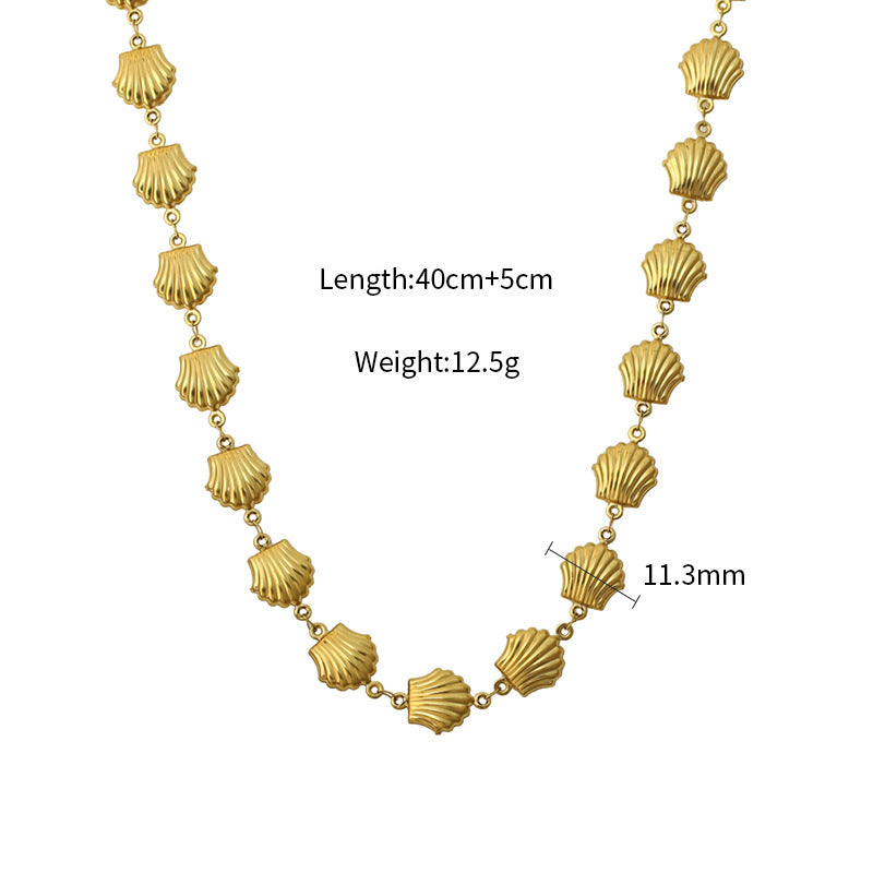 Rufina | Pulseira Dourada com Conchas