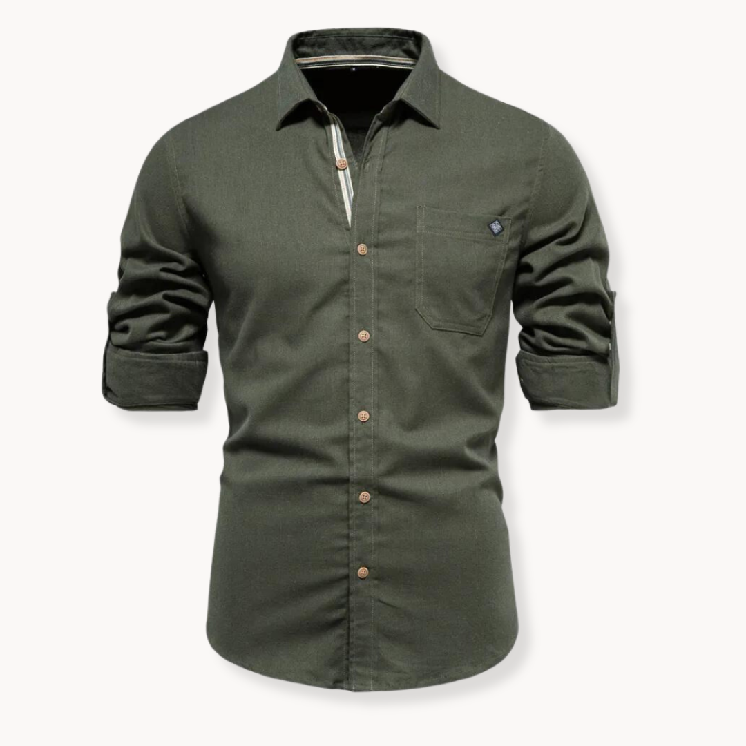 Camisa | Mistura Respirável Fecho Frontal