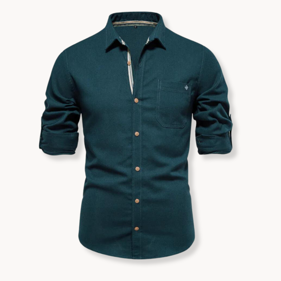 Camisa | Mistura Respirável Fecho Frontal