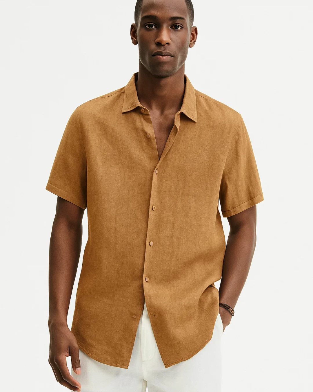 Camisa de Botão | Colarinho Aberto