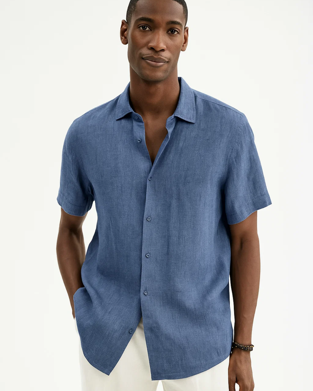 Camisa de Botão | Colarinho Aberto