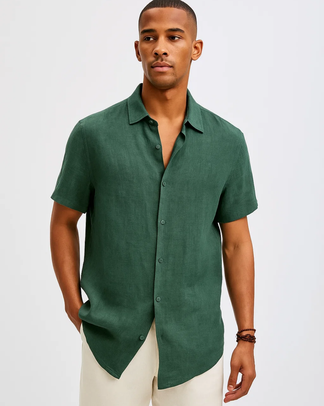 Camisa de Botão | Colarinho Aberto
